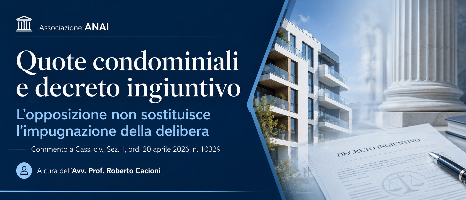 Opposizione al decreto ingiuntivo condominiale e impugnazione della delibera – Cassazione n. 10329/2026